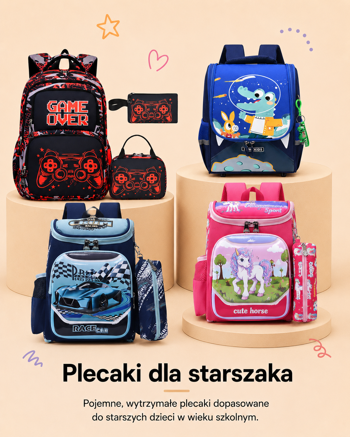 Plecaki dla starszaka