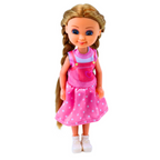 Mini Laleczka Z Długimi Włosami W Sukience 15cm Mix