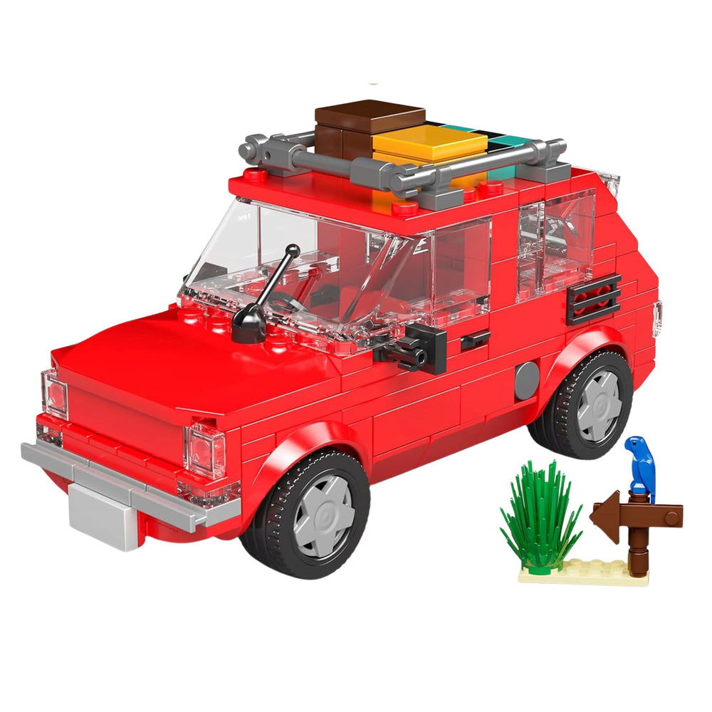 Zestaw Klocków Konstrukcyjnych Samochód Fiat 126 Maluch Z Przyczepą 393 el.