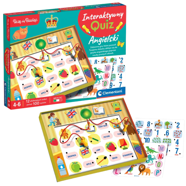Gra edukacyjna Interaktywny Quiz Angielski Język Polski Clementoni 50943 – zdjęcie 1