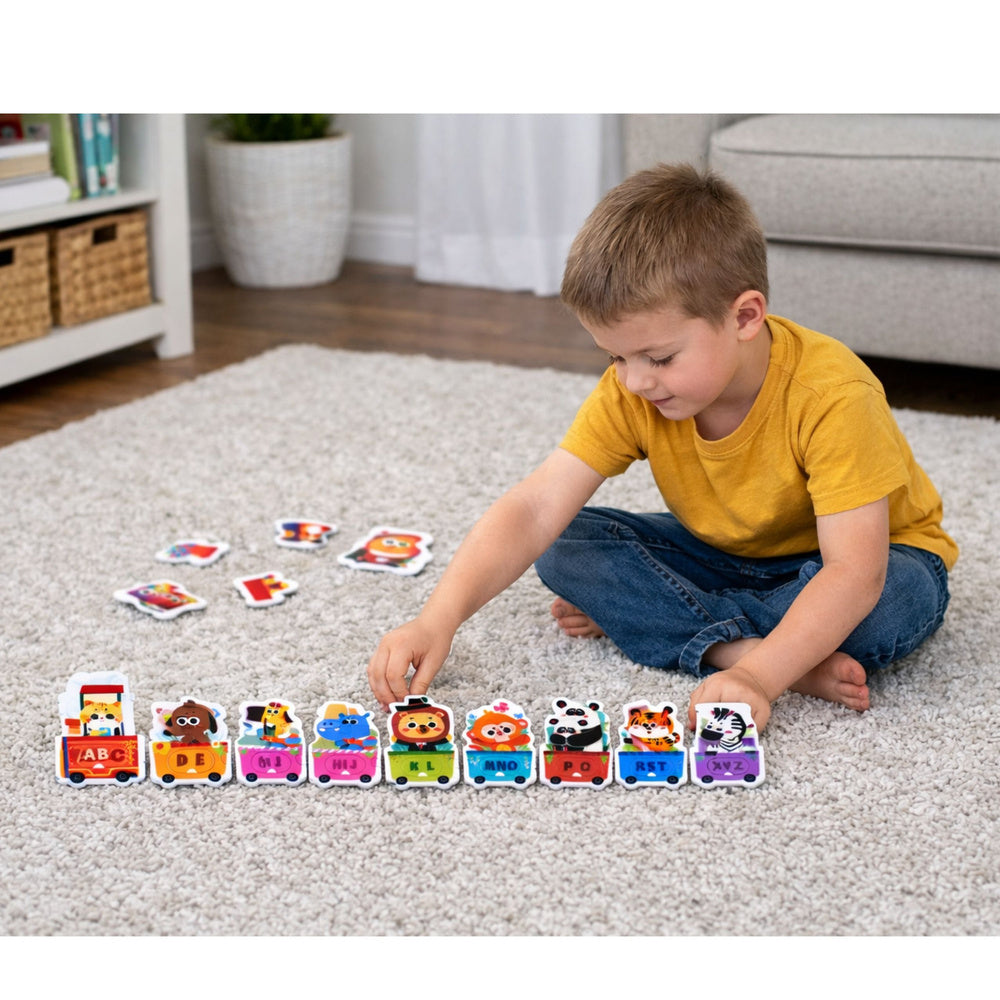Puzzle Edukacyjne Dla Malucha Alfabet Pociąg Ze Zwierzętami 40 el.