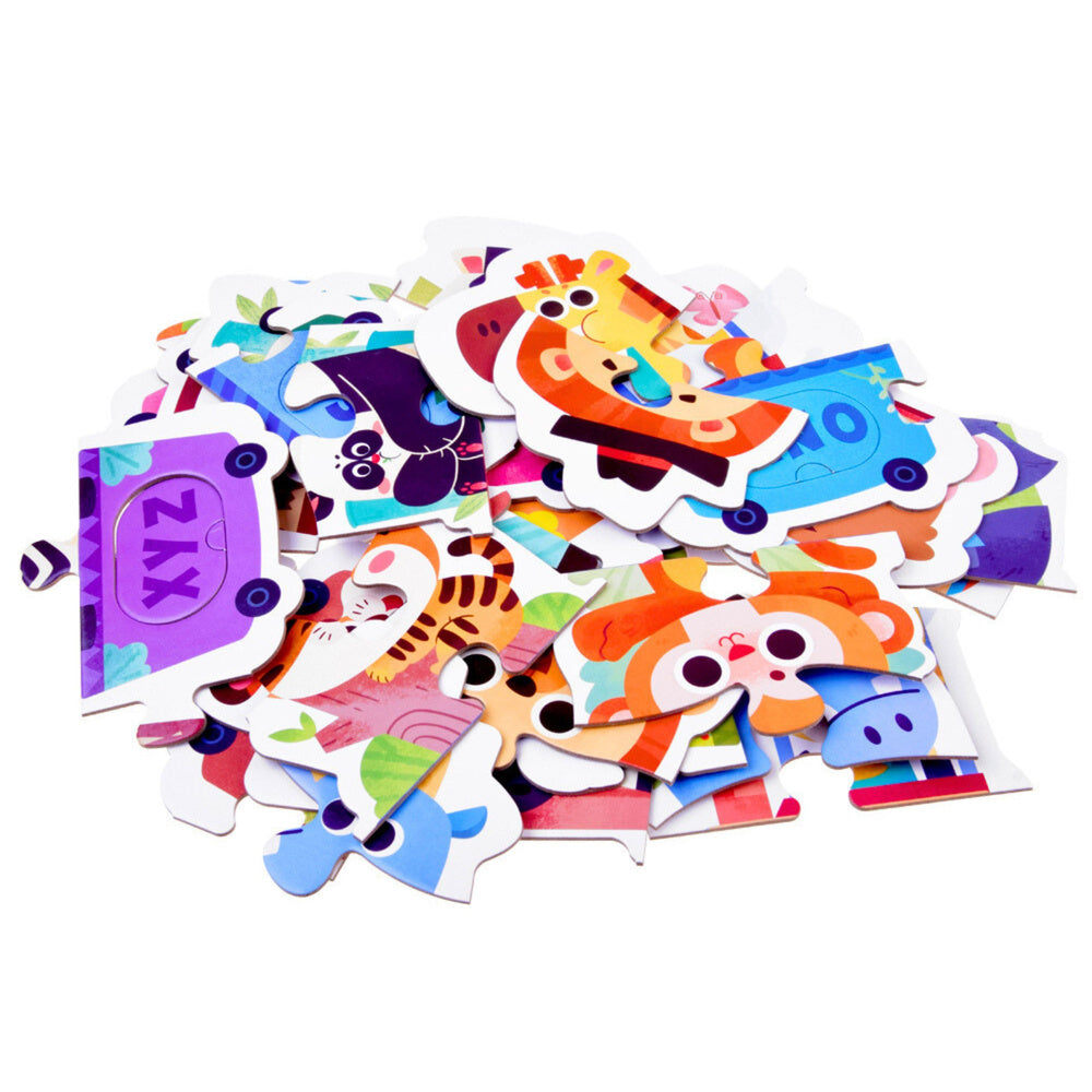 Puzzle Edukacyjne Dla Malucha Alfabet Pociąg Ze Zwierzętami 40 el.