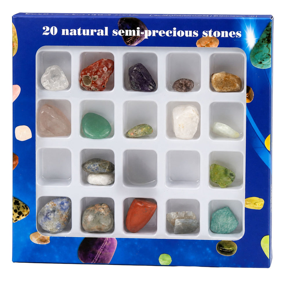 Zestaw Minerały Półszlachetne Kamienie Kolekcjonerskie Edukacyjne 20 szt.