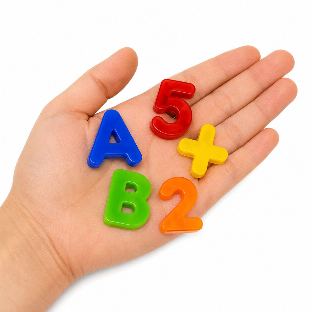 Literki Cyferki Magnetyczne w Słoiku Alfabet Magnesy Edukacyjne 79 El.