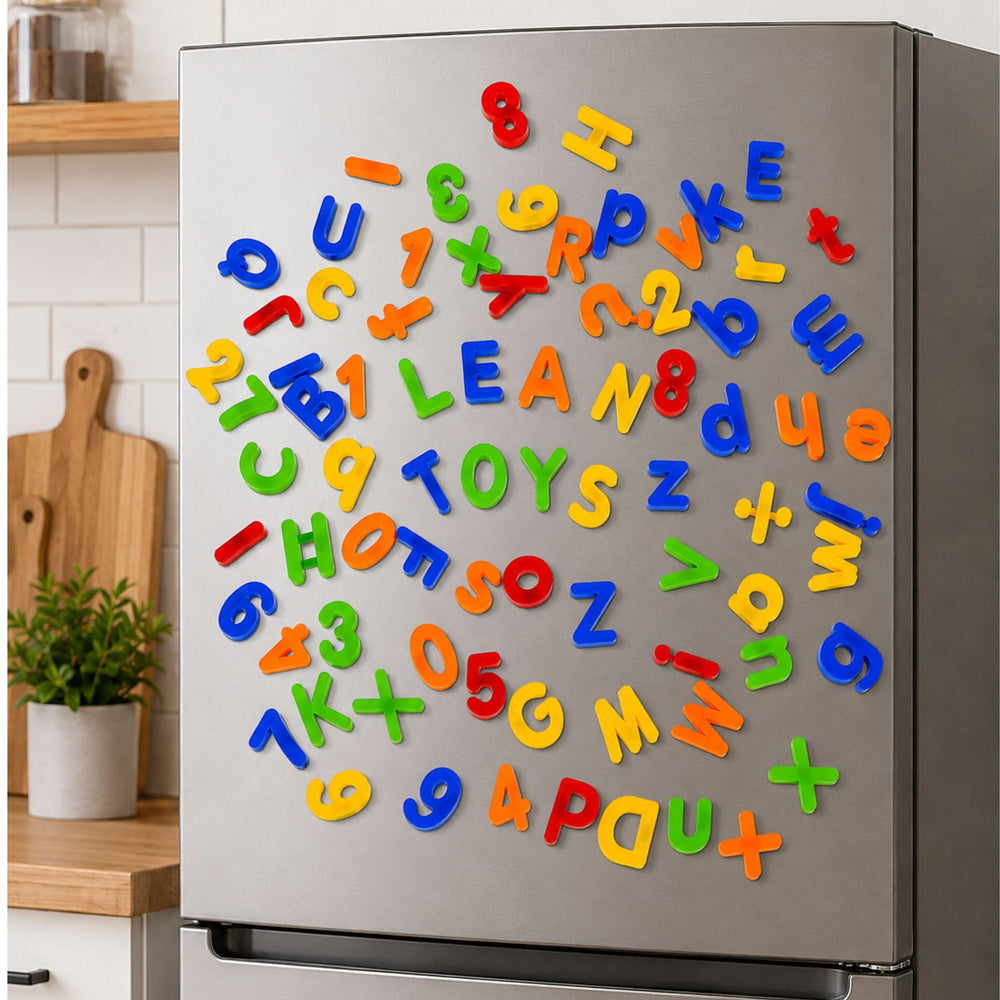Literki Cyferki Magnetyczne w Słoiku Alfabet Magnesy Edukacyjne 79 El.
