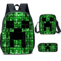 Plecak szkolny 3w1 z Piórnikiem i Saszetką, motyw Pixel Game