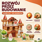 WOOPIE Zamek z Cegiełek 506 el. Figurki Zestaw Konstrukcyjny DIY dla Dzieci