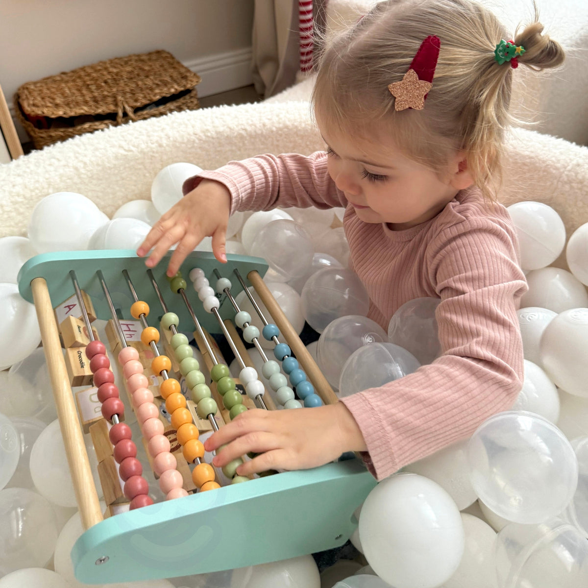 Tooky Toy Liczydło Dwustronne do Nauki Liczenia i Alfabetu