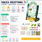 Dwustronna Tablica Magnetyczna do Rysowania i Nauki Liter i Cyfr - 56 elementów