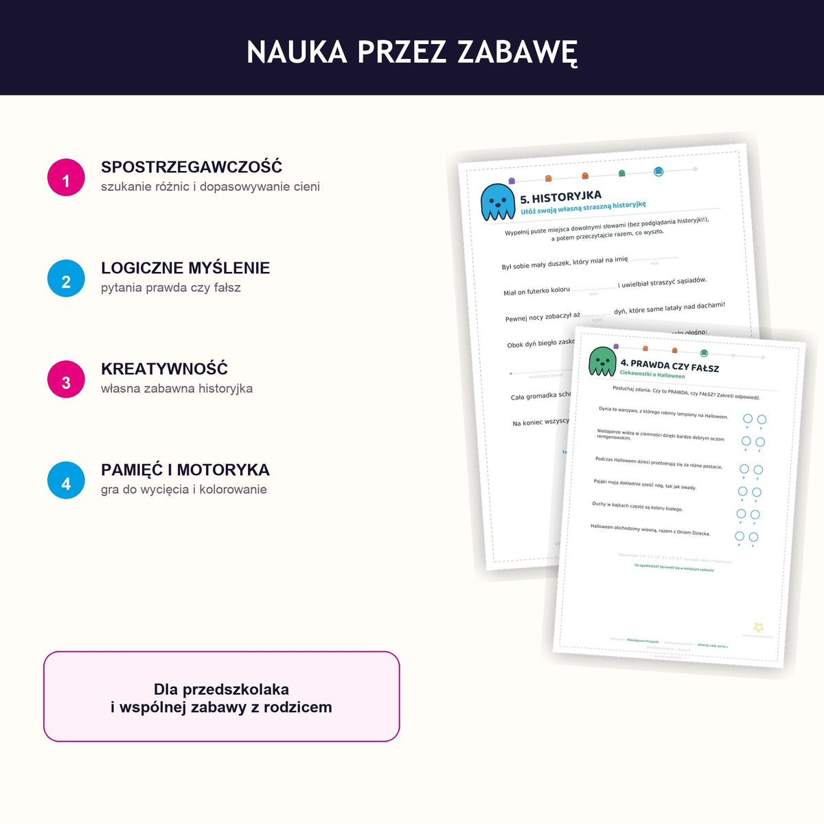 Edukacyjne korzyści halloweenowego zeszytu zabaw dla dzieci
