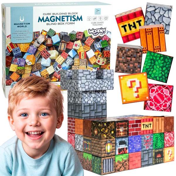 Klocki magnetyczne Sześciany 3D, 63 el. - zdjęcie 1