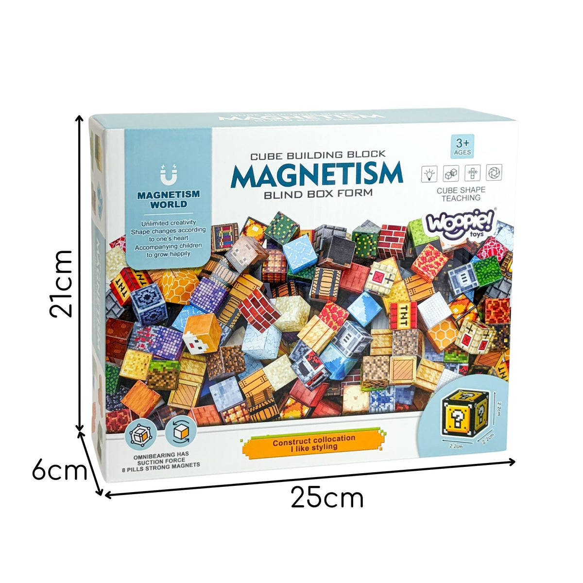 Klocki magnetyczne Sześciany 3D, 63 el. - zdjęcie 5