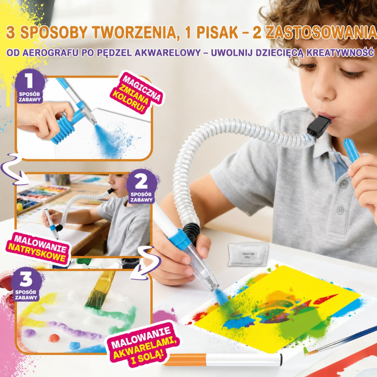 Kreatywny zestaw do malowania i tworzenia 3w1, 42 el. - zdjęcie 3